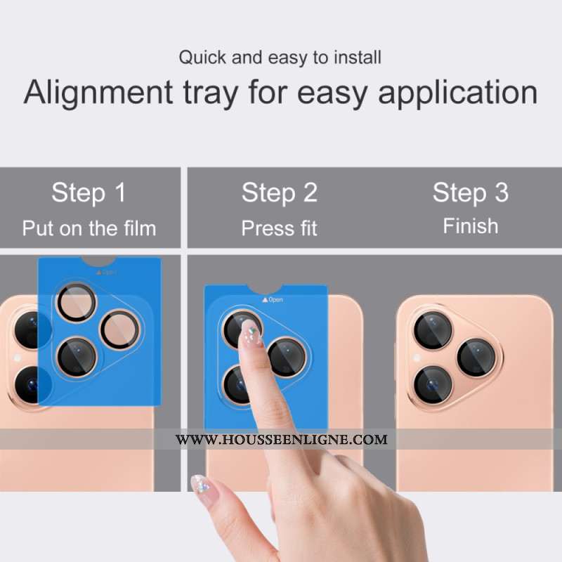 Lentille de Protection en Verre Trempé pour Huawei Pura 80 Cadre d'Auto-Positionnement (cercles