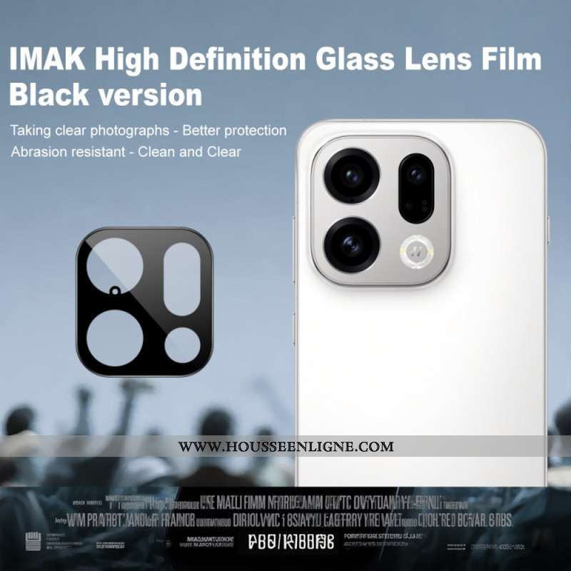 Lentille de Protection en Verre Trempé pour Oppo Find X9 5G (version noire)