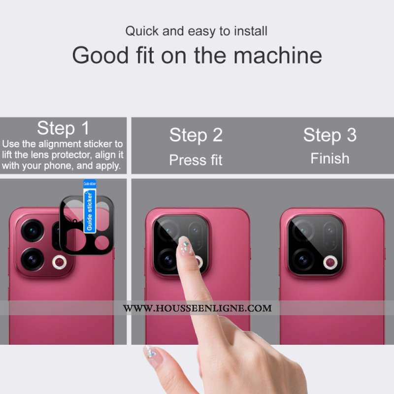 Lentille de Protection en Verre Trempé pour Oppo Find X9 5G (version noire)