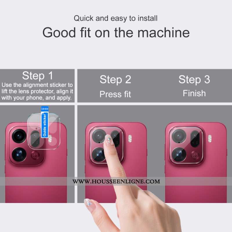 Lentille de Protection en Verre Trempé pour Oppo Find X9 Pro 5G