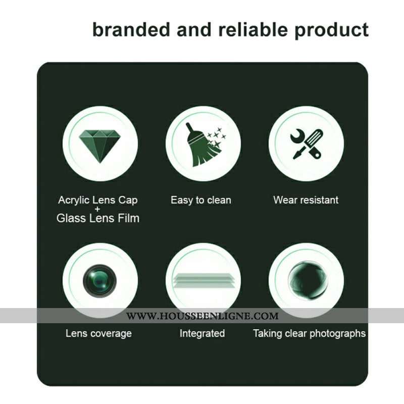 Lentille de Protection en Verre Trempé pour Samsung Galaxy S25 Ultra 5G (version noire)