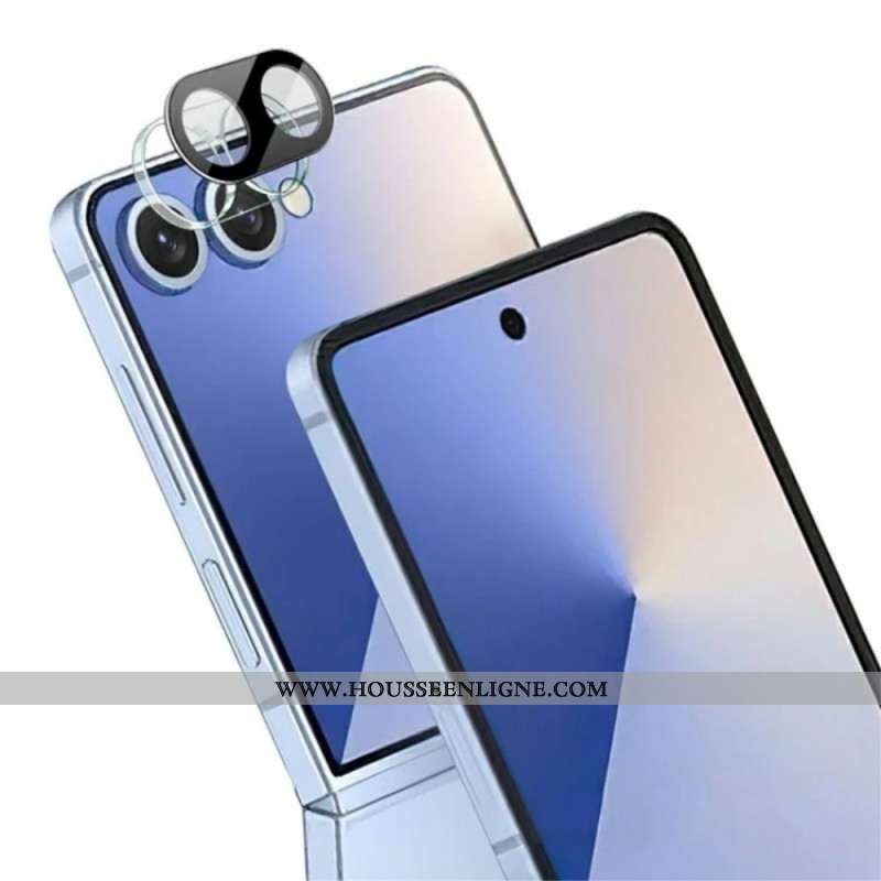 Lentille de Protection en Verre Trempé pour Samsung Galaxy Z Flip 7 5G (version noire)