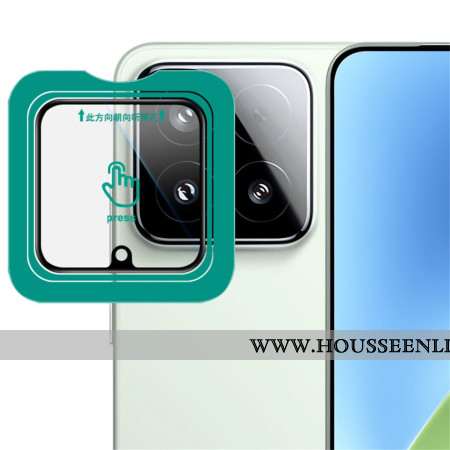 Lentille de Protection en Verre Trempé pour Xiaomi 15 Cadre Auto-Positionnable