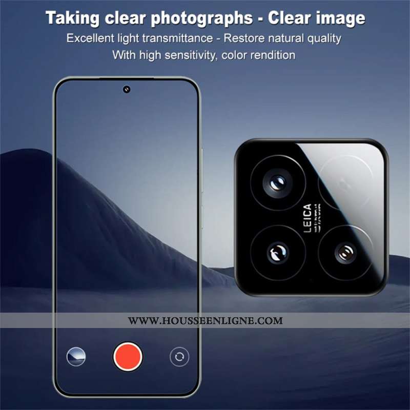 Lentille de Protection en Verre Trempé pour Xiaomi 15 Cadre Auto-Positionnable