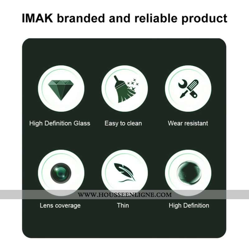 Lentille de Protection en Verre Trempé pour Xiaomi 15 Cadre Auto-Positionnable