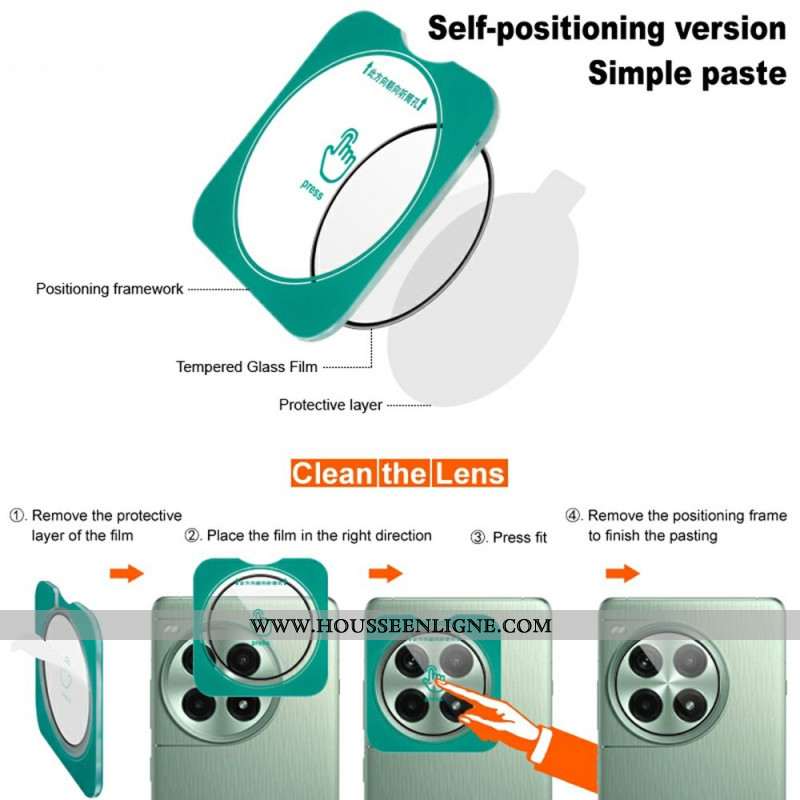 Lentille de Protection en Verre Trempé pour Xiaomi 15 Pro Cadre Auto-Positionneur