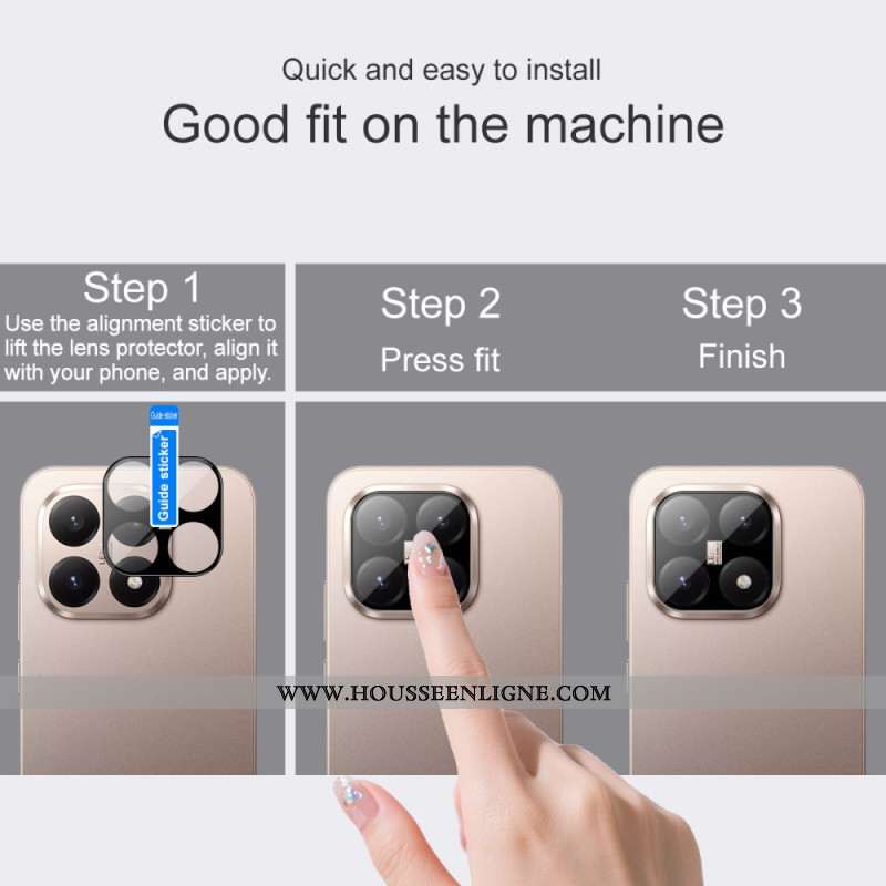 Lentille de Protection en Verre Trempé pour Xiaomi 15T (version noire)