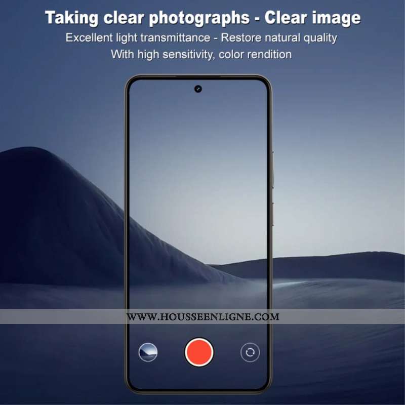 Lentille de Protection en Verre Trempé pour Xiaomi Redmi Note 14S (version noire)