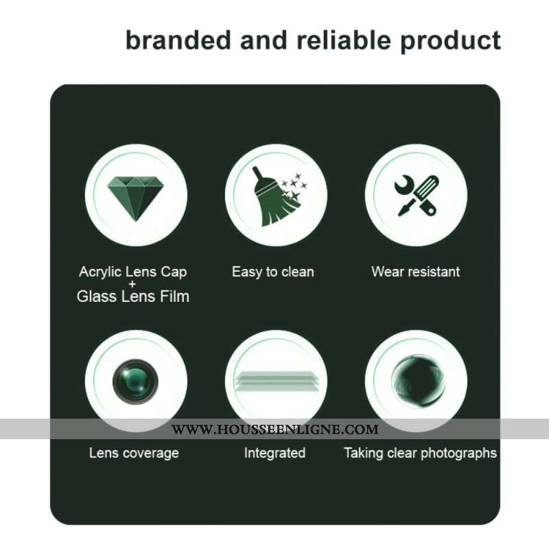 Lentille de Protection en Verre Trempé pour Xiaomi Redmi Note 14S (version noire)