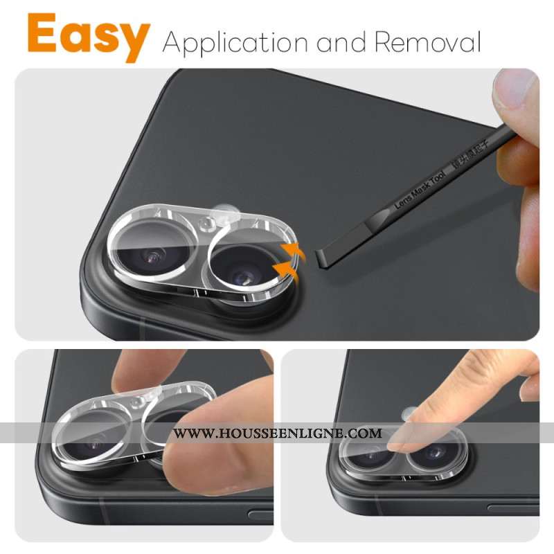 Lentille de Protection en Verre Trempé pour iPhone 17 (transparente)