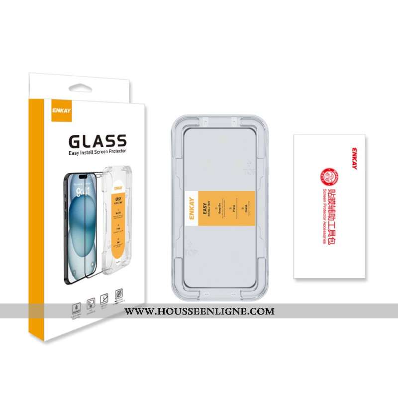Protection d'Écran en Verre Tempé Xiaomi Redmi Note 14 4G avec Outil d'installation ENKAY