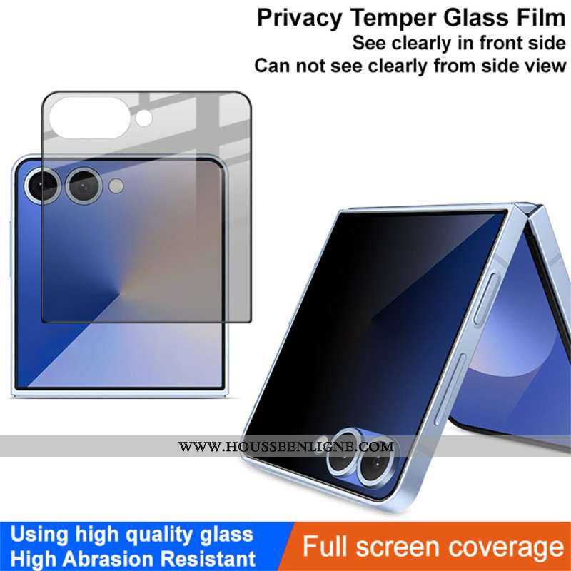 Protection en Verre Trempé Anti-Espion pour Écran Arrière Samsung Galaxy Z Flip 7