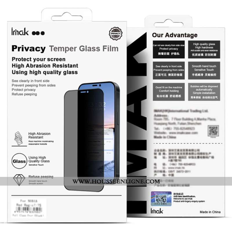 Protection en Verre Trempé Anti-Espion pour Écran Xiaomi 15 Ultra