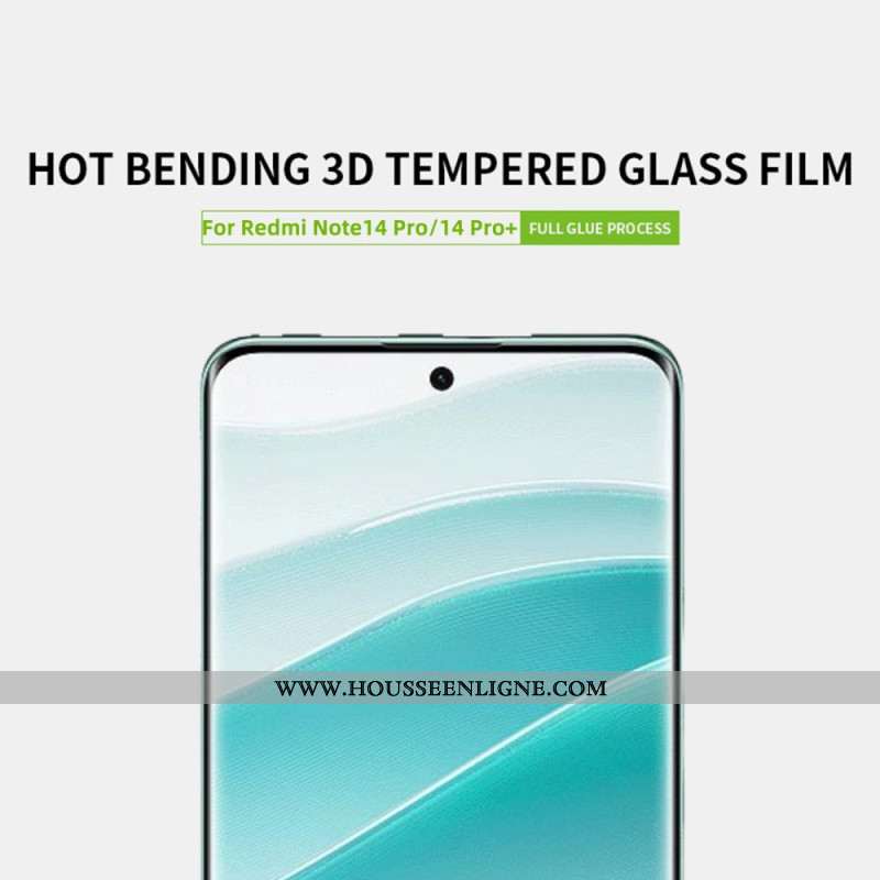 Protection en Verre Trempé Intégrale pour Écran Xiaomi Redmi Note 14 Pro Plus 5G / 14 Pro 5G / Poco 