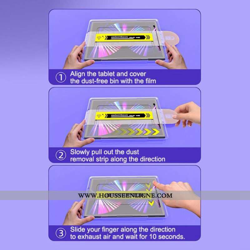 Protection en Verre Trempé pour Écran Samsung Galaxy Tab S10 Lite / S10 FE / S9 / S9 FE / S8 / S7 HD