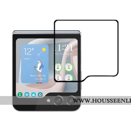 Protection en Verre Trempé pour Écran Samsung Galaxy Z Flip 7 FE / Z Flip 6 Contours Noirs