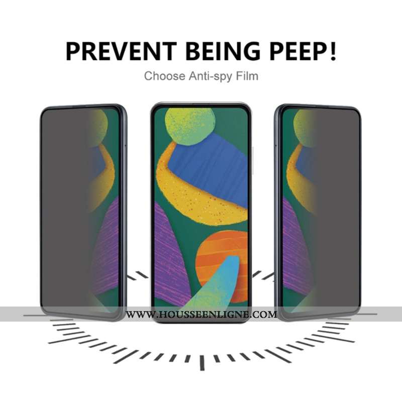 Protection en Verre trempé Anti-Espion pour Écran Oppo Reno 13F 4G / 5G / FS 5G