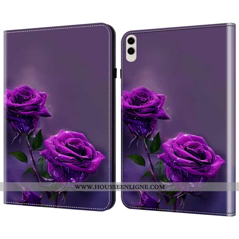 Samsung Galaxy Tab S10 Ultra / S9 Ultra Roses Violettes
