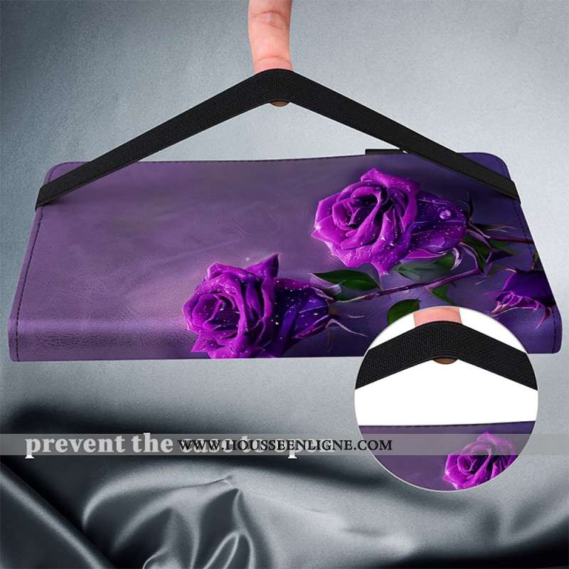 Samsung Galaxy Tab S10 Ultra / S9 Ultra Roses Violettes