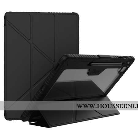 Smart Case Samsung Galaxy Tab S10 FE Plus Bumper avec Support Origami et Couvercle Coulissant NILLKI