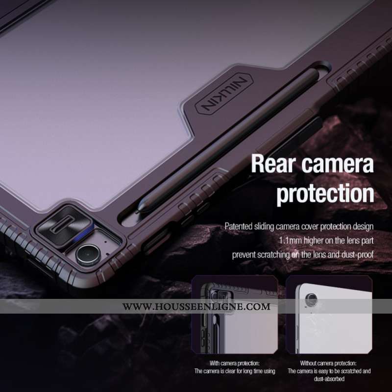 Smart Case Samsung Galaxy Tab S10 FE Plus Bumper avec Support Origami et Couvercle Coulissant NILLKI