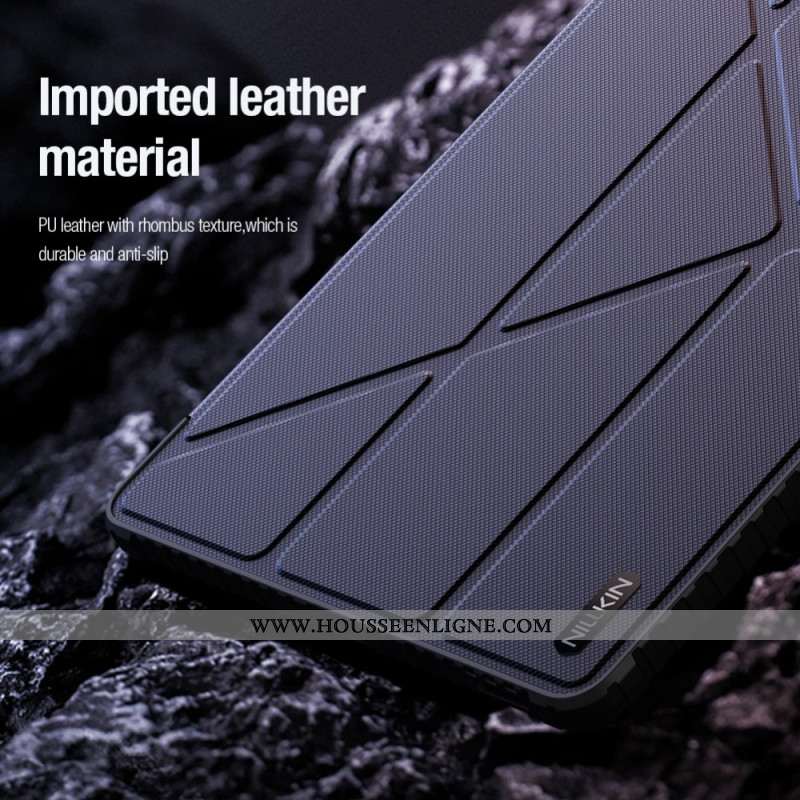 Smart Case Samsung Galaxy Tab S10 FE Plus Bumper avec Support Origami et Couvercle Coulissant NILLKI