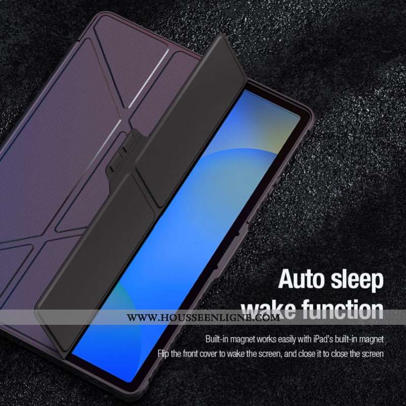 Smart Case Samsung Galaxy Tab S10 FE Plus Bumper avec Support Origami et Couvercle Coulissant NILLKI