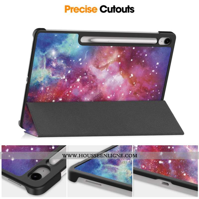 Smart Case Samsung Galaxy Tab S10 FE Plus Motif Galaxie