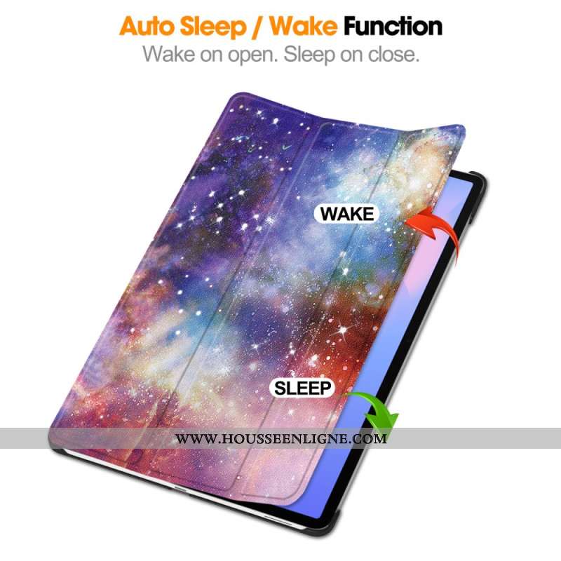 Smart Case Samsung Galaxy Tab S10 FE Plus Motif Galaxie