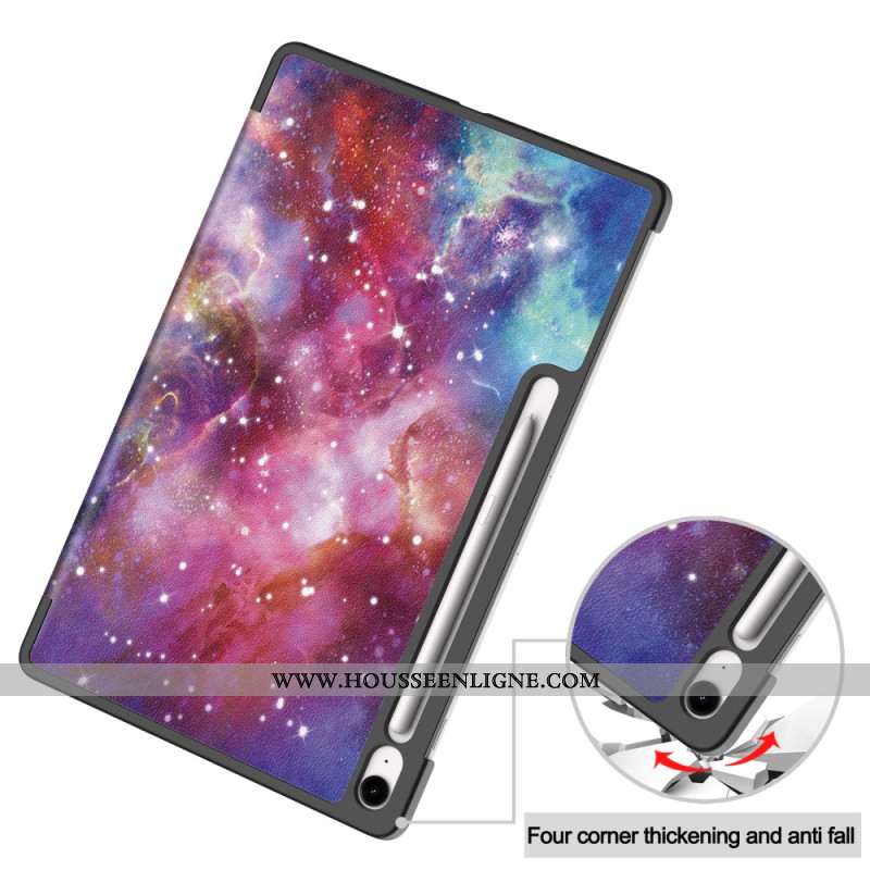 Smart Case Samsung Galaxy Tab S10 FE Plus Motif Galaxie