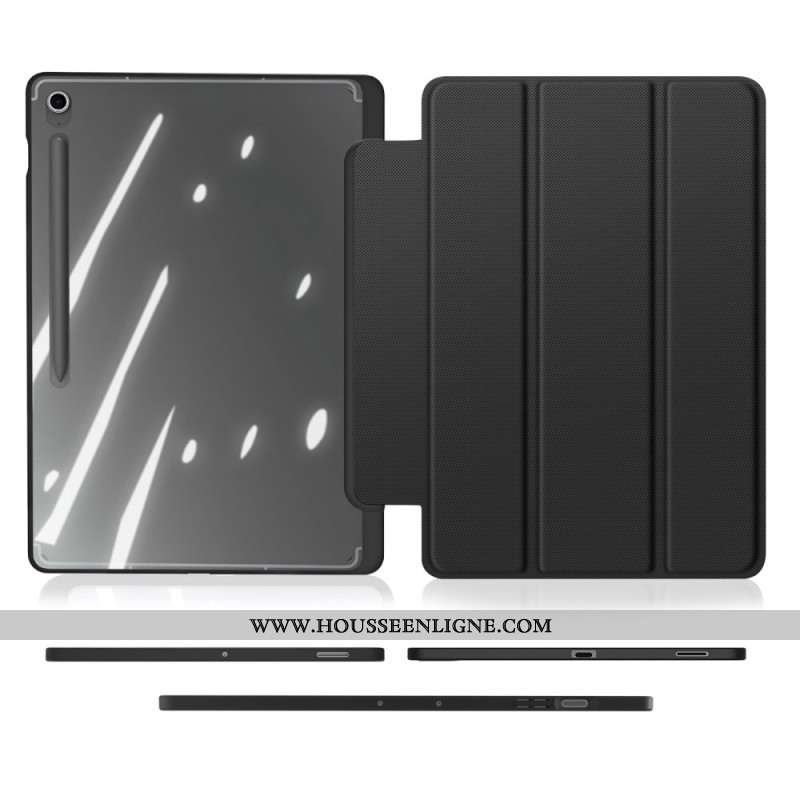 Smart Case Samsung Galaxy Tab S10 FE Plus Trois Volets Dos Transparent