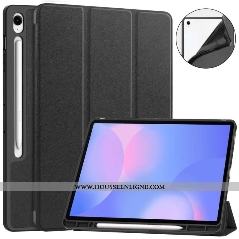 Smart Case Samsung Galaxy Tab S10 FE Plus Trois Volets Porte-Stylet
