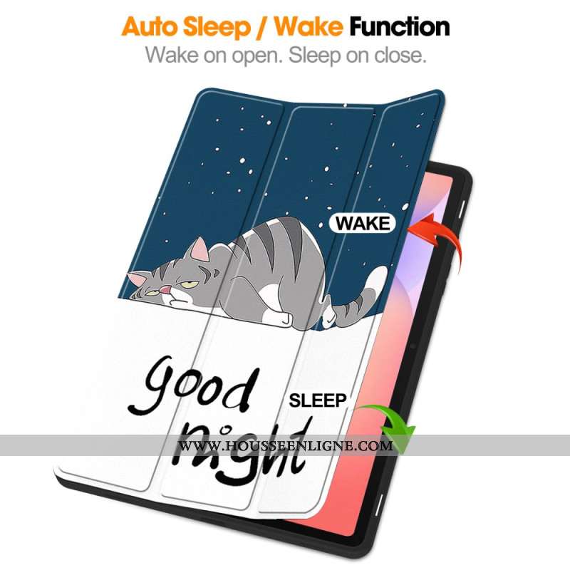 Smart Case Samsung Galaxy Tab S10 Lite Porte-Stylet Good Night