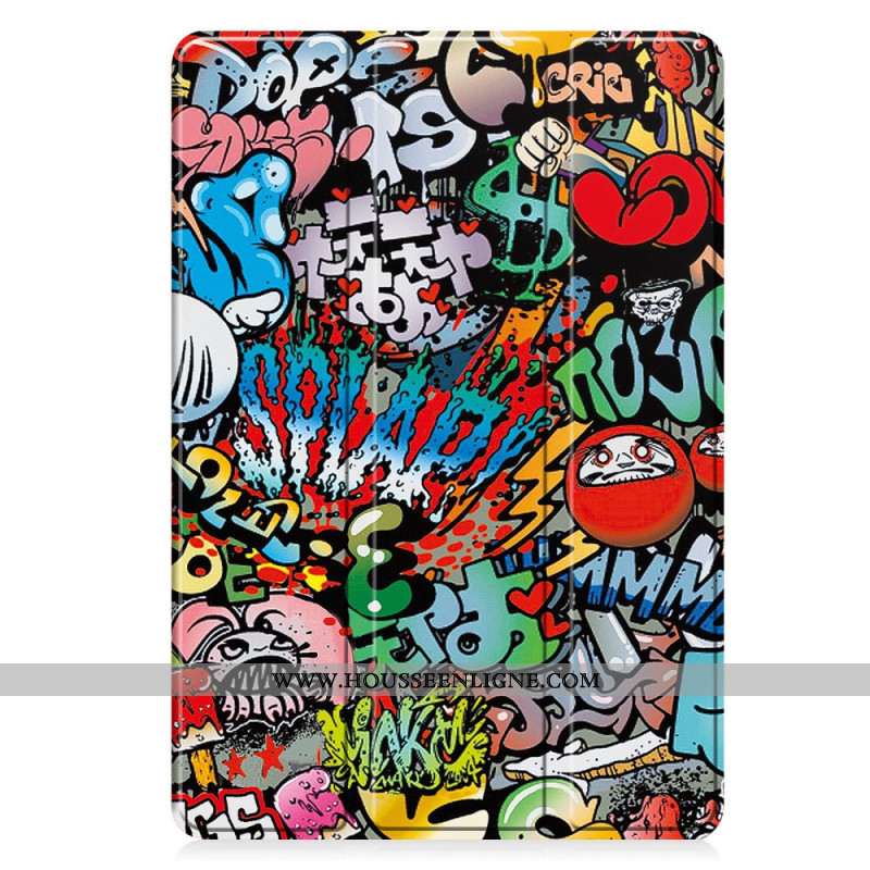 Smart Case Samsung Galaxy Tab S10 Lite Porte-Stylet Graffiti