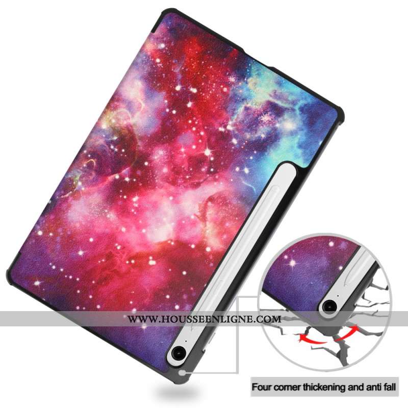 Smart Case Samsung Galaxy Tab S10 Lite Renforcée Porte-Stylet Cosmos