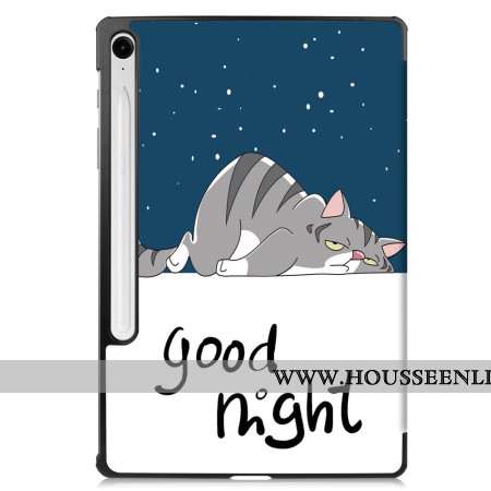 Smart Case Samsung Galaxy Tab S10 Lite Renforcée Porte-Stylet Good Night