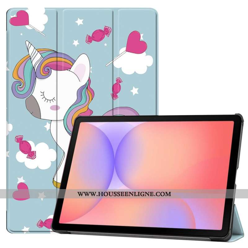 Smart Case Samsung Galaxy Tab S10 Lite Renforcée Porte-Stylet Licorne