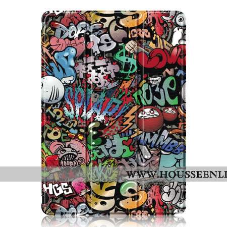 Smart Case Samsung Galaxy Tab S10 Plus / S9 Plus Dos Transparent Graffiti
