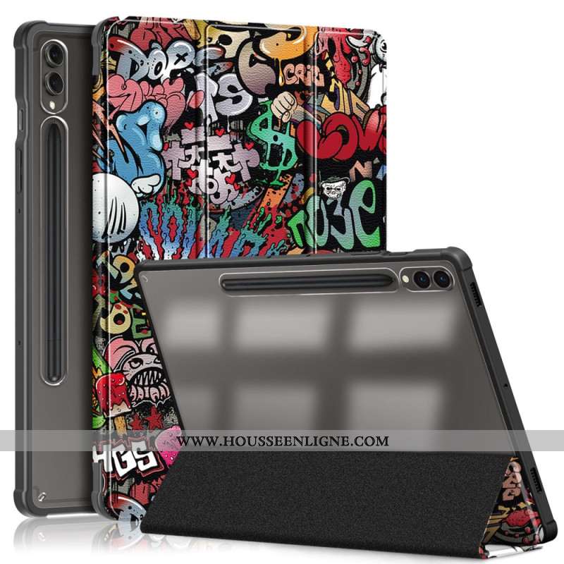 Smart Case Samsung Galaxy Tab S10 Plus / S9 Plus Dos Transparent Graffiti