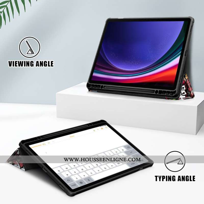 Smart Case Samsung Galaxy Tab S10 Plus / S9 Plus Dos Transparent Graffiti