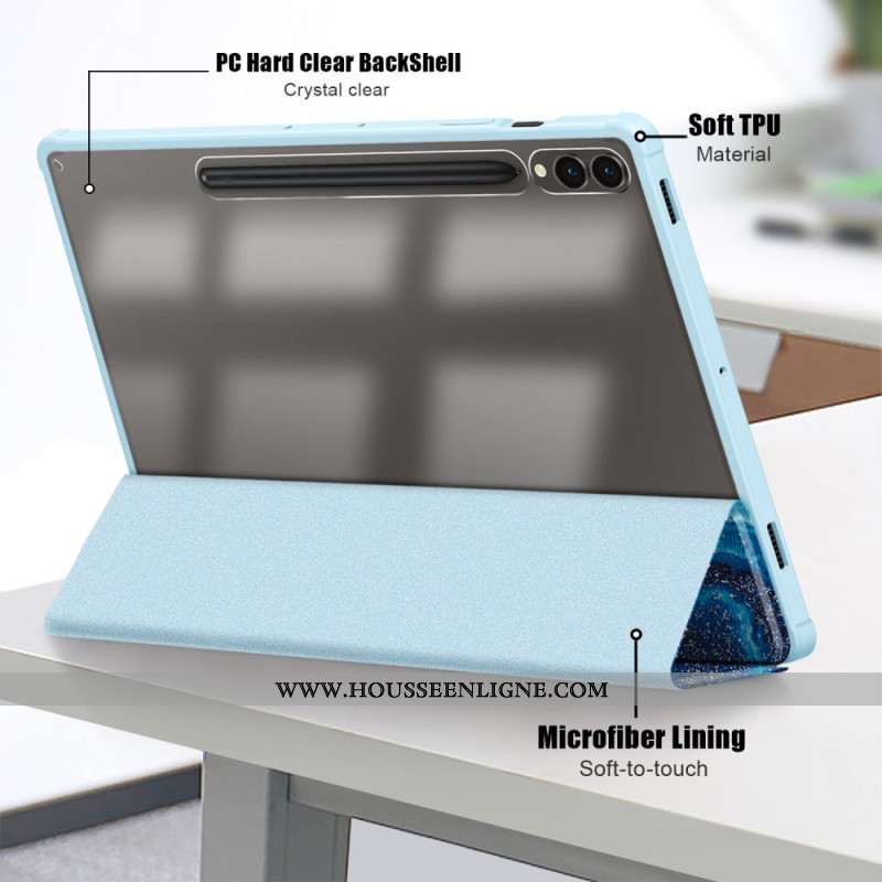 Smart Case Samsung Galaxy Tab S10 Plus / S9 Plus Dos Transparent Vague