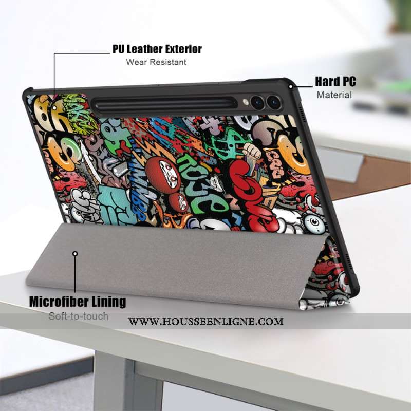 Smart Case Samsung Galaxy Tab S10 Plus / S9 Plus Graffiti