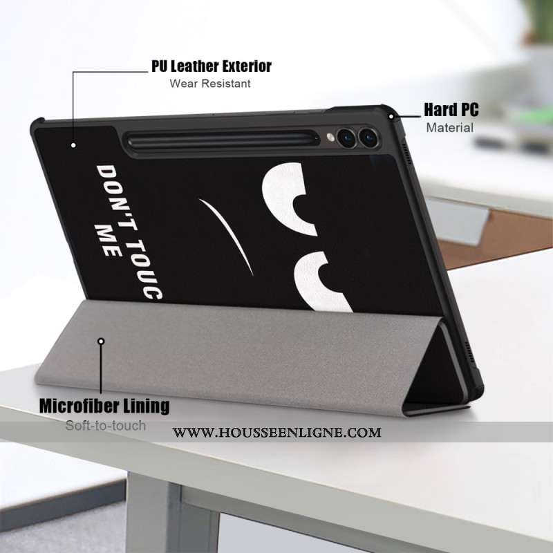 Smart Case Samsung Galaxy Tab S10 Plus / S9 Plus Porte-Stylet Don't Touch Me
