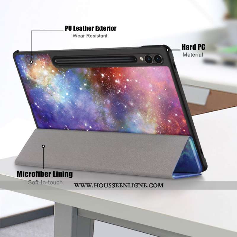 Smart Case Samsung Galaxy Tab S10 Plus / S9 Plus Porte-Stylet Galaxie