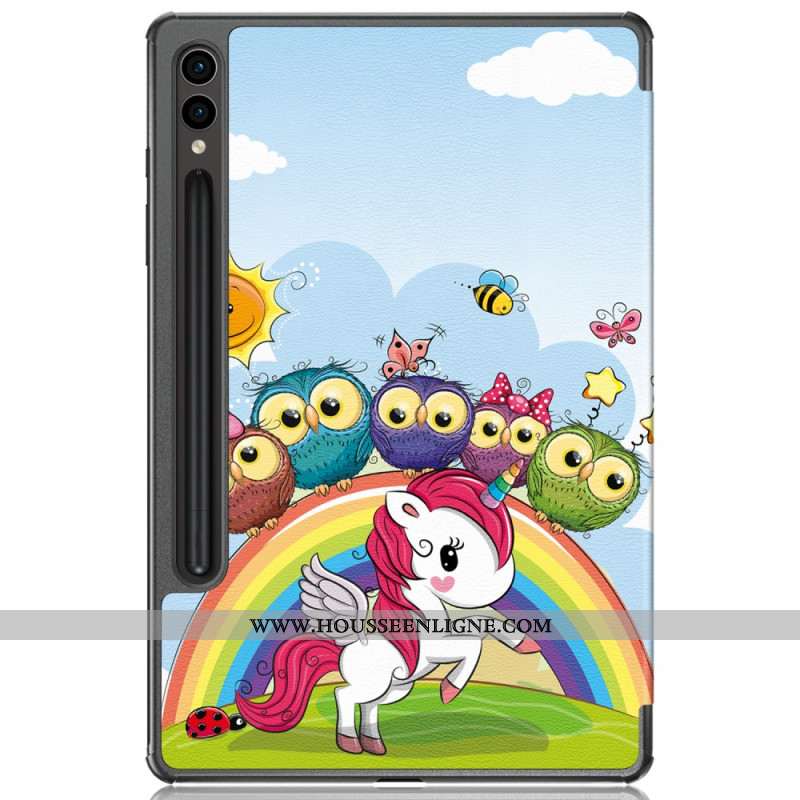 Smart Case Samsung Galaxy Tab S10 Plus / S9 Plus Porte-Stylet Licorne