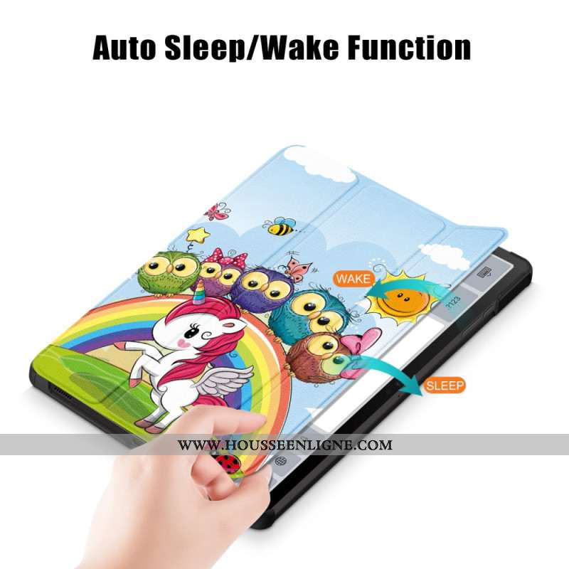 Smart Case Samsung Galaxy Tab S10 Plus / S9 Plus Porte-Stylet Licorne