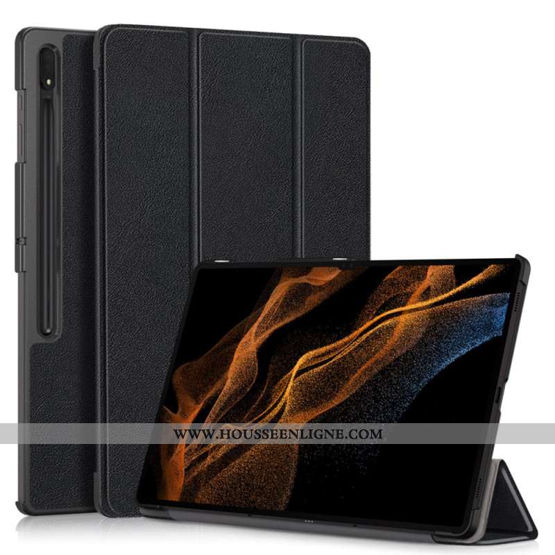 Smart Case Samsung Galaxy Tab S10 Ultra / S9 Ultra Support Tri-pli Anti-chute