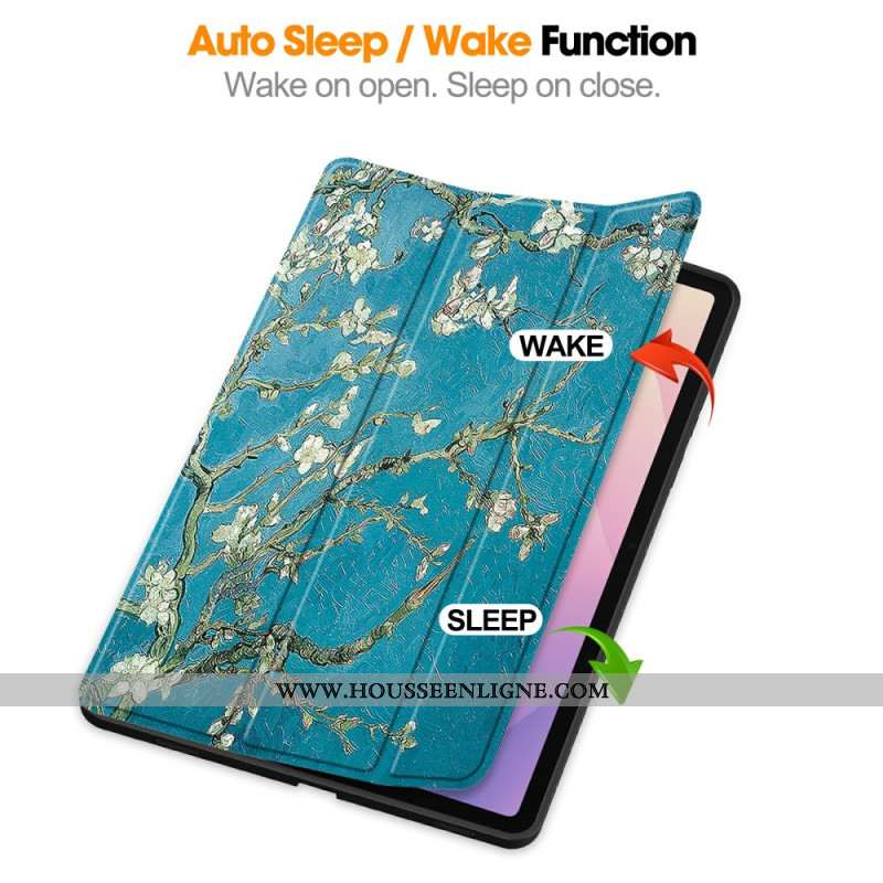 Smart Case Samsung Galaxy Tab S11 Porte-Stylet Fleurs d'Abricotier