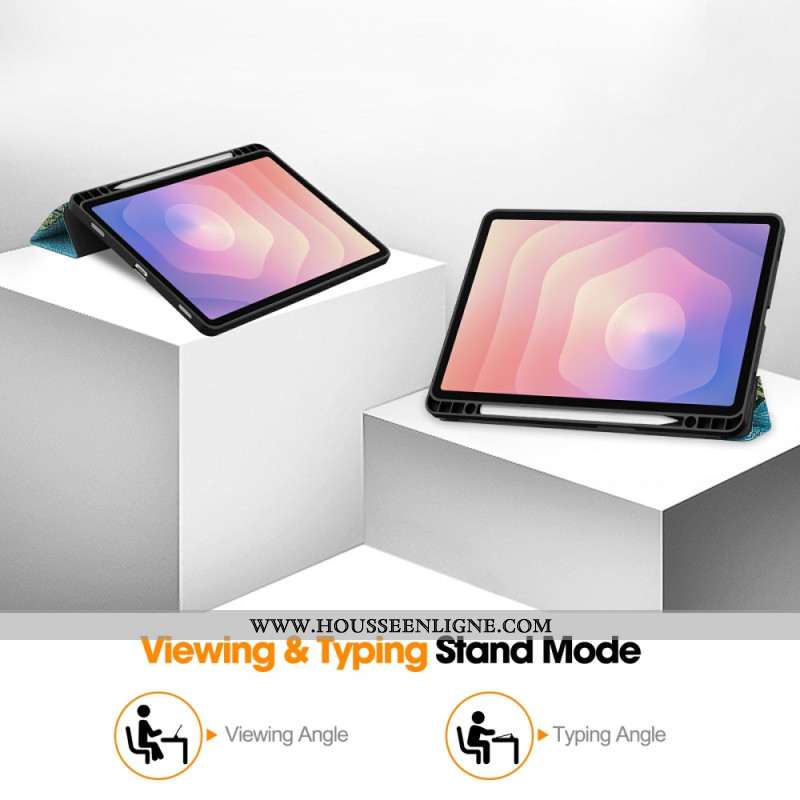 Smart Case Samsung Galaxy Tab S11 Porte-Stylet Fleurs d'Abricotier