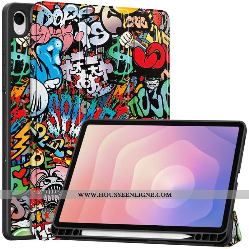 Smart Case Samsung Galaxy Tab S11 Porte-Stylet Graffiti